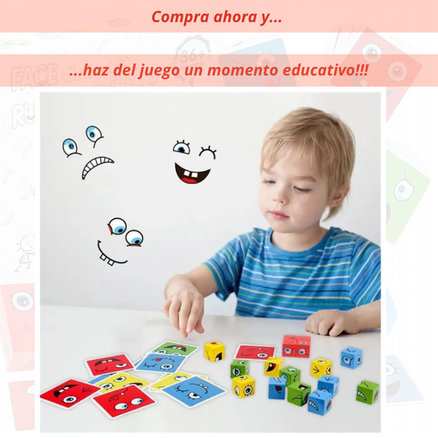 Puzzle Bloques de Madera con expresión